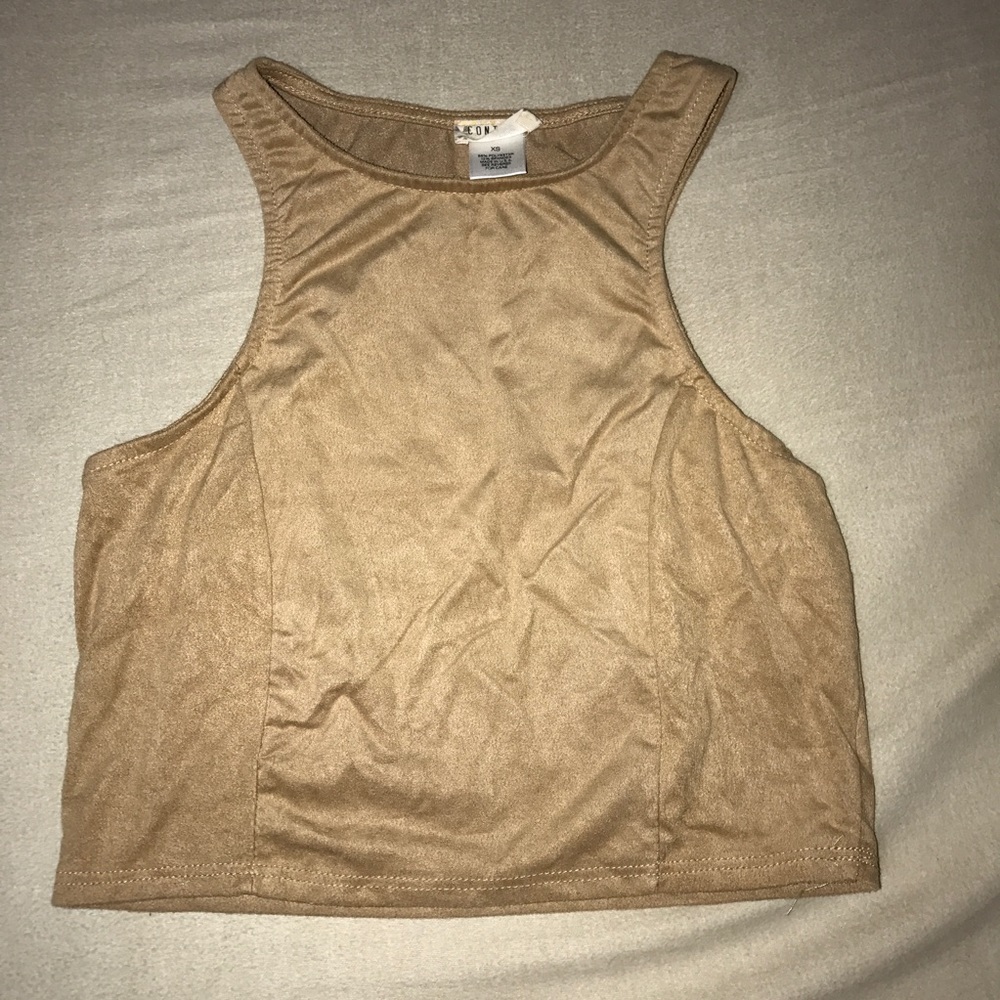 Faux Suede Crop Top
